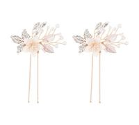 FRCOLOR 1 Paire De Fourchettes À Cheveux De Mariage Pour Mariée Anneau Tiare Collier Épingles À Voile Chaîne Pour Invités Accessoire Pour Cheveux De Fille Bandeau De Robe Pince