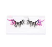 FRCOLOR 1 Paire Faux Cils Artificiel Cils Gothiques Fard à Paupières Pailleté Maquillage Essence Rouge Froussard Bourgogne Femmes Spectaculaire Cils Pailletés Fouetter Pour Œil Rosy Fibre