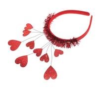 FRCOLOR 1 Pc Bandeau D'amour Bandeau Bébé Bleu Chapeaux Cerceaux De Tête En Forme De Coeur Eau De Cologne D'anniversaire Bande De Cheveux Cache-oreilles Rouge Feutrine