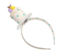 FRCOLOR 1 Pc Bandeau De Bougie Cerceau De Cheveux De Noël Coiffe D'anniversaire Bandeau De Noël Pince à Cheveux Joyeux Anniversaire Accessoire De Cheveux Pour Enfants Blanche Velours