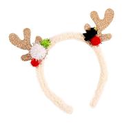 FRCOLOR 1 Pc Bandeau En Peluche Antler Déguisement Enfant Cerceau De Dessin Animé Adorable Cerceau Joli Cerceau Tissus En Peluche Blanche