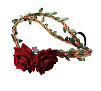 FRCOLOR 1 Pc bandeau femme hair charms hair toppers Bandeau floral fleur rose bandeau doré faire la fête bandeau de mariée peluche bandeau cheveux coiffure femme -tête fleur rouge