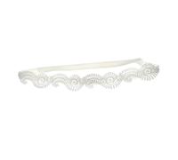 FRCOLOR 1 Pc Bandeau rituals the ritual hair topper feminicene lace perruques violettes pour femmes casque de fleur mariages fournitures de mariage accessoires de coiffure en tissu blanche