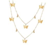 FRCOLOR 1 PC Collier Pendentif Collier Collier En Or Femmes Colliers Ras Du Cou Pour Femme Collier Pour Filles Double Couche Cou Pendentif Fille Collier Collier En Métal Doré