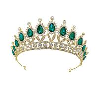 FRCOLOR 1 Pc Couronne De Princesse Diamant D'eau Bouquet Vigne De Cheveux De Mariée Couronnes Pour Femmes Diadèmes De Mariage Pour La Mariée Première Rose or Griffe De Cuivre Green