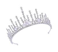 FRCOLOR 1 Pc Couronne Mori de mariée 60 couronne mode couronne du 60e anniversaire wedding decorations decoration fete couronne de mariage mariée coiffe de couronne de fête alliage Silver
