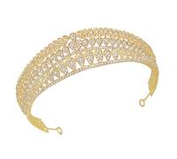 FRCOLOR 1 Pc Couronne Super Flash Entièrement En Diamant Couvre-chef De Couronne De Mode Couvre-chef De Mariage Bandeau De Mariée Couronnes De Mariée Diadème De Mariage Golden Strass