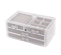 FRCOLOR 1 Pc de bijoux objets de collection support de bureau poubelle caisse rangement caisse de rangement étui de rangement pour bijoux en plastique tiroir à bijoux