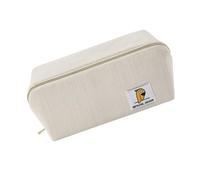 FRCOLOR 1 Pc de Lavage vol étui à pinceaux de Maquillage Pochette de Rangement Sacoche Rangement Pochette cosmétique de Rangement pour Femme PVC imprimé à Carreaux pongé Blanche