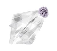 FRCOLOR 1 Pc épingle à cheveux pince à cheveux jour des morts tulipe faire la fête fée vampire halloween haloween mascarade voile de cosplay décoratif accessoire de voile en tissu Grey