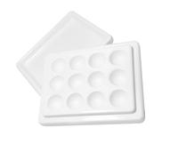 FRCOLOR 1 Pc Palette En Céramique Gel Palette De Nail Art Plaque De Couleur Des Ongles Clou Mélange D'art D'ongle Trousse Estampage Des Ongles Céramique Imitation Blanche