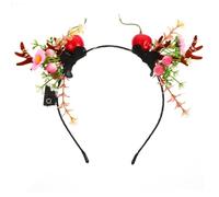 FRCOLOR 1 Pièce Bandeau lumineux en bois de cerf hair charms hair toppers bandeau noel Décorations de Noël décorations lumineuses cerceau de cheveux cerceaux de cheveux de noël résine rose