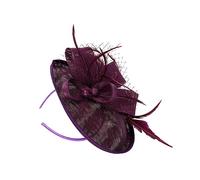 FRCOLOR 1 Pièce Diadème Voilette avec Fleurs Plumes Accessoire Élégant pour Banquets et Fêtes Spéciales