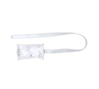 FRCOLOR 1 Pièce Portefeuille de téléphonie Mobile ceintume pour Femme Messager manquer Mince clé en PVC Petit Transparent Porte-Monnaie Mini- PVC Blanche