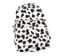 FRCOLOR 1 Pièce Sac à École De Vache Déjeuner Enfants Maman Mignon Sac à Velu Joli Cartable Sacs à De Courses Cartable Portable Cartable Imprimé Vache Peluche Blanche