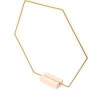 FRCOLOR 1 Set de Cerceaux Floraux Multifonctionnels avec Support en Métal et Bois, Design Simple, Structure Stable, Décoration Élégante pour Chambre et Artisanat Macramé DIY