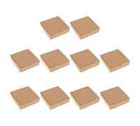 FRCOLOR 10 Mini Boîtes à Pizza en Carton Kraft Brun 4-5 Pouces, Emballage Individuel pour Biscuits et Mini Tartes, Boîte Postale Décorative, pour Fêtes, Présents et Usage Artisanal