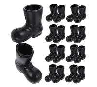 FRCOLOR 10 Paires Mini Chaussures de Noël Décoratives Modèles de Miniatures pour Maison de Poupée Accessoires Xmas pour Décoration Intérieure Figurines Chaussures Père Noël Ornement
