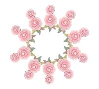 FRCOLOR 10 Pièces Application Brodée Fleurie, Écusson Brodé à Fleurs en Fil Polyester, Rose, à Coudre, pour Vêtements et Paquet à Dos, Couvre les Imperfections, Loisirs Créatifs