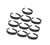 FRCOLOR 10 Pièces Bandeau Simple Petit Bandeau En Tissu Bandeau Homme Cerceaux De Cheveux Brassards Bandeaux De Mode Titulaires Bandana Bandeau Denté Bande De Cheveux Black