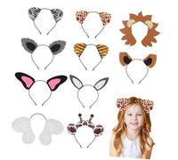 FRCOLOR 10 Pièces bandeau sur le thème des animaux décor animal de compagnie peluche à thème bunny ears hair charms bandeau de style animalier cerceaux de poils d'oreilles d'animaux feutre