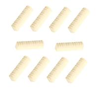 FRCOLOR 10 Pièces Beige Guitar String Bridge Saddles Replacement Parts For Electric Bass Acoustic Mandolin Banjo Ukulele DIY