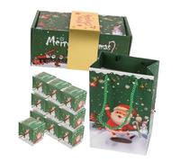 FRCOLOR 10 Pièces Boîte Cadeau Pop Up pour Noël et Anniversaires Boîte à Bonbons Pliable Verte Cadeau Rebondissant Saint Valentin et Fêtes