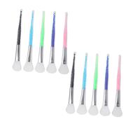 FRCOLOR 10 Pièces Brosse à masque en silicone kit de masque facial appareil Masques lèvre peau pinceau fournitures de maquillage applicateur de boue pour le visage Gel de silice