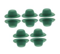 FRCOLOR 10 Pièces chapeau d'accessoires pour cheveux tenues vertes décorations chapeaux verts trèfle hair charms hair toppers mini casquette mini chapeau pour st. patrick feutre Green