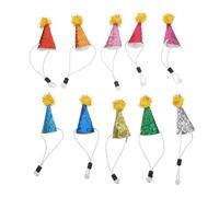FRCOLOR 10 Pièces Chapeau réglable pour Animaux de Compagnie Chapeau de fête de Chat Chapeaux de fête sur Le thème des Chats d'anniversaire pour Petit Chien d'anniversaire