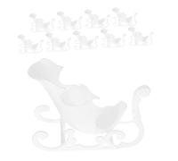 FRCOLOR 10 Pièces Christmas Sleigh Decorations Hanging Ornaments for Tree Party Holiday Display Christmas Fairy Garden Kit
