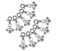 FRCOLOR 10 Pièces Clochette pour Collier de Chien et Chat, Son Clair, | Attache Réglable, Suivi Facile en Extérieur, Accessoire Rond Argenté, pour Chiots, Chatons et Petits Animaux