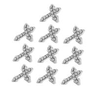 FRCOLOR 10 Pièces clou clous à ongles décoration d'ongles de Noël Décor ongles croix Accessoires ongles croix Ornement ongles décors d'ongles charme d'art d'ongle alliage Silver