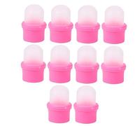 FRCOLOR 10 Pièces couvre-ongles clips de dissolvant de vernis gel clou Suppression gel à ongles outils de manucure couvertures de retrait de vernis à ongles rose