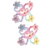 FRCOLOR 10 Pièces élastique à cheveux fleur en tissu hair band hair ties élastiques à queue de cheval pour filles perles pour enfants élastique à cheveux fleur pour enfant corde à cheveux