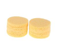 FRCOLOR 10 Pièces Éponge Demaquillante Visage Cellulose Naturelle Jaune Éponge Compressée Fibre De Bois Nettoyant Doux Pour Types De Peau Variés Élimine Maquillage Tenace Et Impuretés