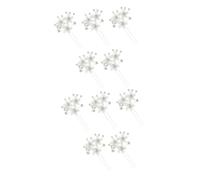 FRCOLOR 10 Pièces Fleur De Perle Épingle À Cheveux En Forme De U Accessoires De Cheveux Pinces À Cheveux De Mariée Pinces À Cheveux En Forme De U Épingles À Cheveux En Perles Coiffure De