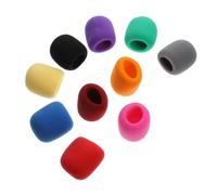 FRCOLOR 10 pièces Housses Microphone Mousse Colorées Protection et Élastique pour Microphones Remplacement Pratique pour Bonnette Micro Assortiment Couleurs