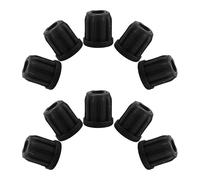 FRCOLOR 10 Pièces Insert de Douille de Roulette en Plastique Noir pour Roulettes de Meubles, Manchons Robustes pour Connexion Solide et Usage Prolongé
