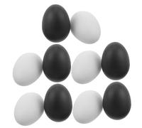 FRCOLOR 10 pièces Instruments à Percussion Œuf Plastique pour Garçon Fille Jouets Musicaux Sensoriels Développement Motricité Fine et Coordination Couleurs Noir et Blanc