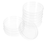 FRCOLOR 10 pièces Lot de Boîtes de Pétri Transparentes Supports de Culture Légers Plastique pour Recherche en Biologie et Enseignement Laboratoire
