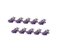FRCOLOR 10 pièces Lot de Jouets Kart à Tirer Plastique pour Garçon Fille Jouets Éducatifs Amusants Résistants et Pratiques pour Coordination Main-œil et Décoration Couleur Aléatoire