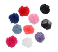 FRCOLOR 10 Pièces Microphone Cover Furry Windshield Windproof Bonnette Microphone Pare Brise Coque pour Interview et Extérieur