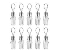 FRCOLOR 10 Pièces Mini Porte-clés Lumineux Led, Lampe Porte-clés en Acrylique, Design Ampoule, Modèle U, Mini Porte-clés LED pour Paquet et Clés