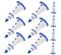 FRCOLOR 10 pièces Mini Resin Lighthouse Model Micro Landscape DIY Dollhouse Accessories Edge Decorative Resin Art Crafts for Home Décor and Miniature Garden Scenes