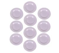 FRCOLOR 10 pièces Miniatures de Assiettes Blanches Plastique Réutilisable Plateau Décoratif pour Maison de Poupée Modèle Robuste et Lisse pour Cuisine Miniature Accessoires de Jeu de Rôle