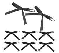 FRCOLOR 10 pièces Pinces Cheveux Noires Petites avec Nœud Ruban Accessoires Mignons pour Filles Barrettes Antidérapantes Décoratives pour Fête et Usage Quotidien