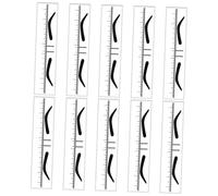 FRCOLOR 10 Pièces Règle à Sourcils Outil De Mesure Pochoir De Sourcils Transparent