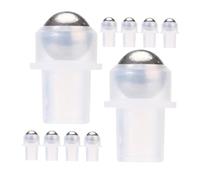 FRCOLOR 10 Pièces Rouleau Boule Conteneur Rechargeable Rouleau Boule Applicateur En Acier Rechargeable Parfum En Plastique Bouteilles De Parfum Fournitures Roulantes