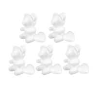FRCOLOR 10 Pièces Set Foam Bear and Heart Shape Molds for DIY Craft Decoration Creative Polystyrene Art Supplies for Valentine S Day Gifts
